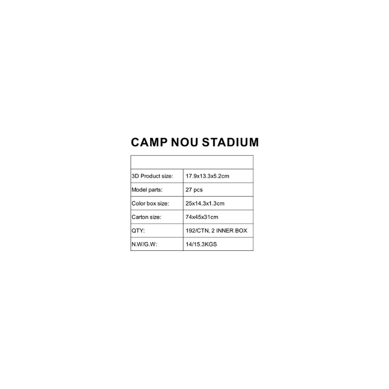 3D Puzzle - Barcelona (Nou Camp)